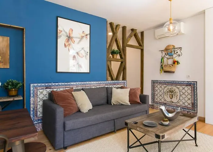 Jp39 - Baixa 18th Century Tiles With 2 Bdr! Apartament Lizbona